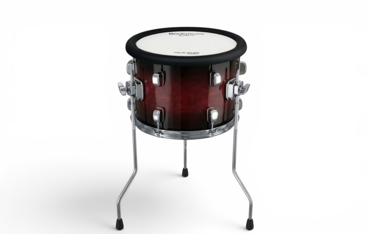Dolby 12” x 9” Silicone RED FADE Electronic Floor Tom for Roland Yamaha Drum
