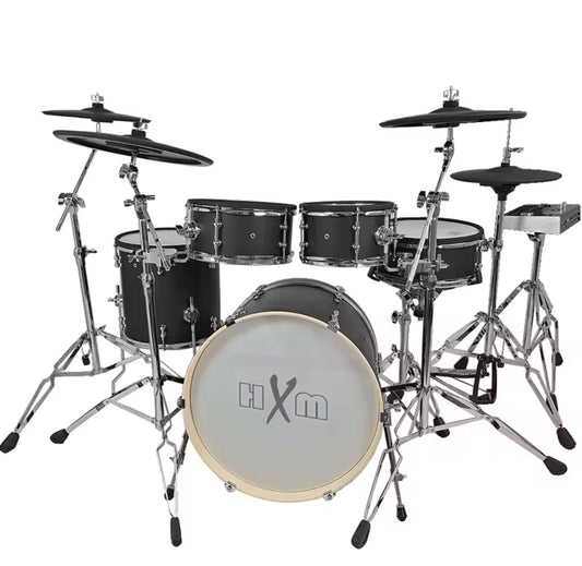 HXM XD-2000 KM Electronic Drum Professional Mesh 9-piece Kit Black Matte