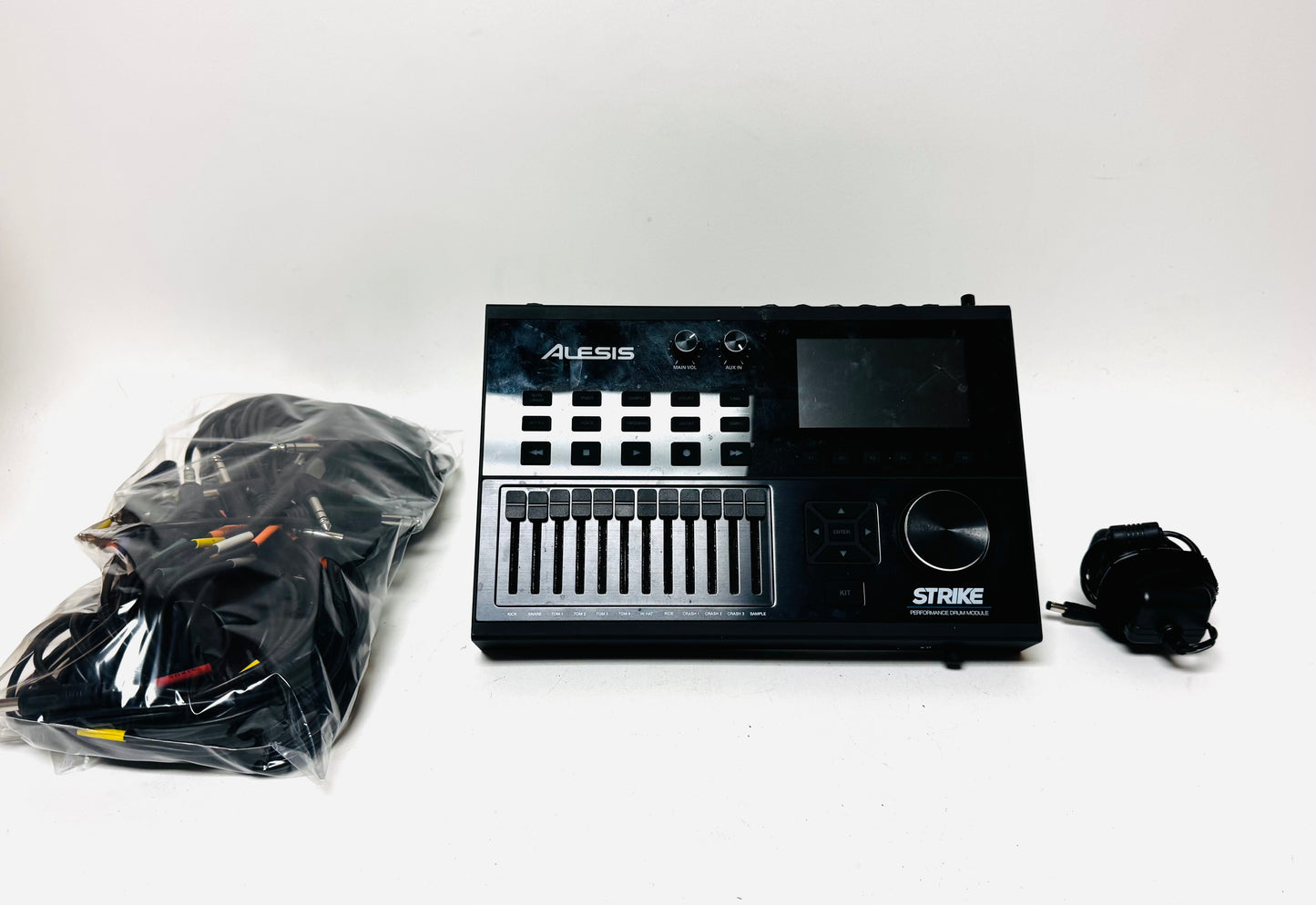 Alesis Strike *READ* Drum Module Brain with Cables and Mount Pla