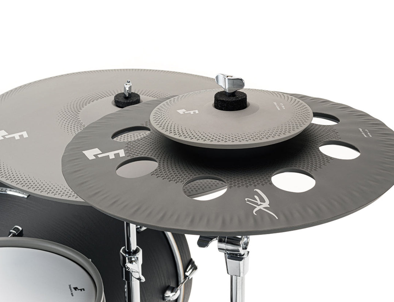 EFNOTE Effect Cymbal Stack 17” plus 8” Splash Electronic FX EFDC17FX Ozone