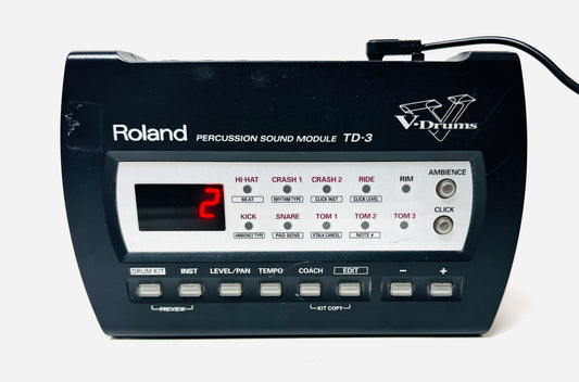 Roland TD-3 V-Drums Module Brain Cables Power
