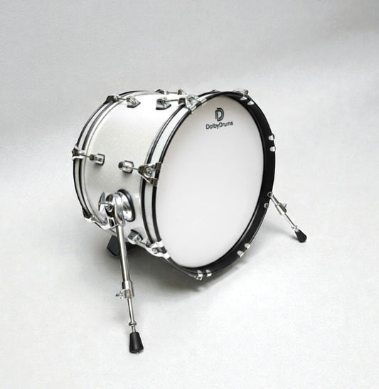 Dolby Drums 16” x 10” Electronic Kick Drum Silver Sparkle Bass for Roland Alesis