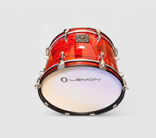 Lemon (20”x12”) Red Flame Bass Kick Drum for Roland Alesis