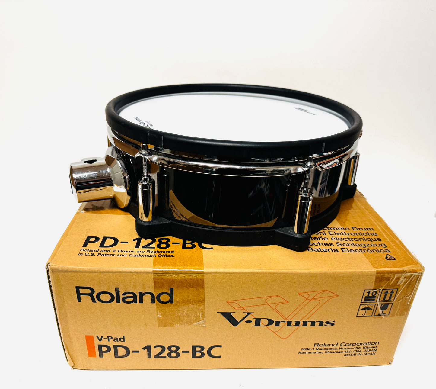 Roland PD-128-BC 12” Black Chrome Mesh Tom Pad PD128