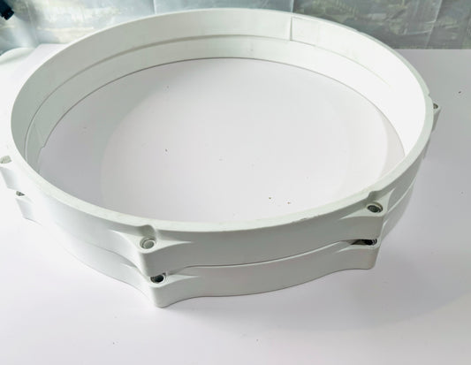 Pair of 18” White Nylon Bass Drum Hoop Kick Drum Rim 18 Inch
