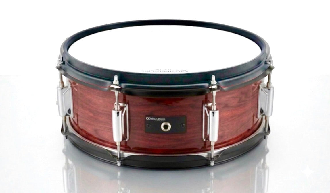 Dolby 14 x 5” Electronic Red Wood Snare w 6 Triggers for Roland Alesis Drum