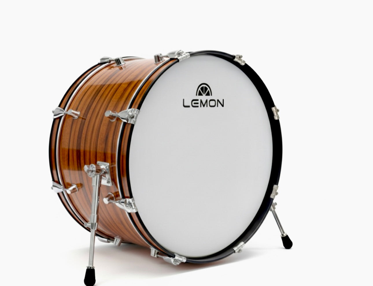Lemon Electronic Shell Pack Dark Wood Bass Tom Snare Drum for Roland or Alesis Kit