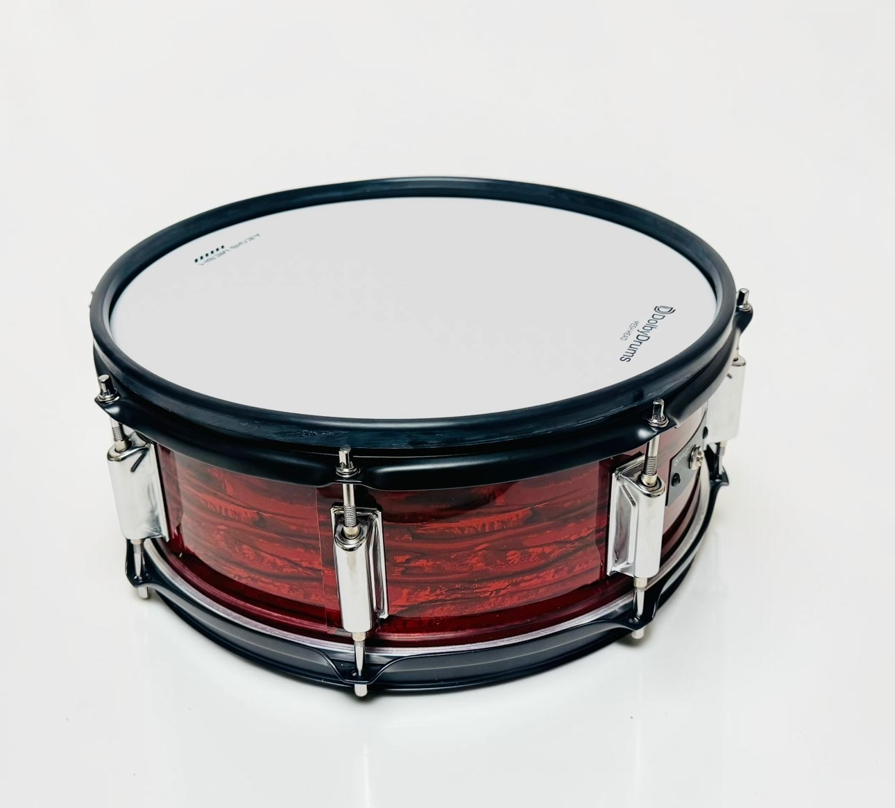 Dolby 14 x 5” Red Wood Electronic Snare w 6 Triggers for Roland Alesis