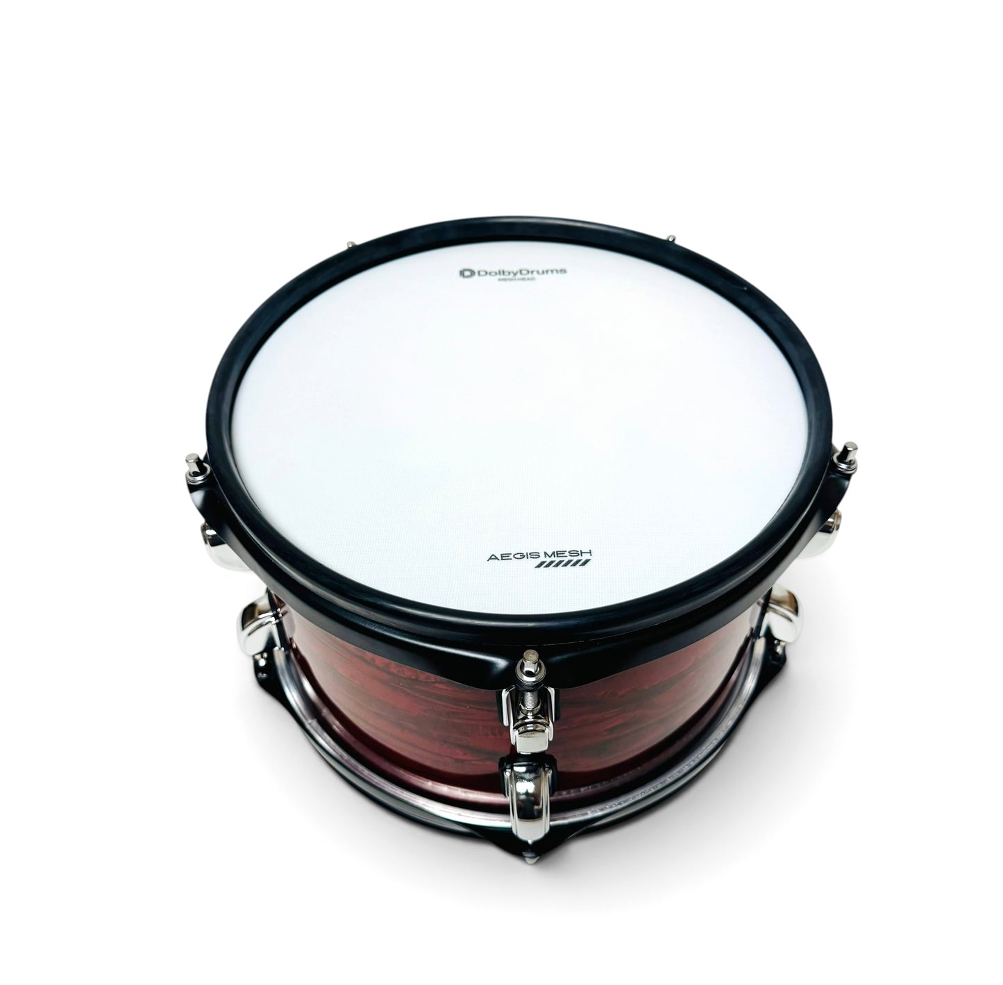 Dolby 10” Electronic RED WOOD TOM w 6 Triggers for Roland Alesis Drum