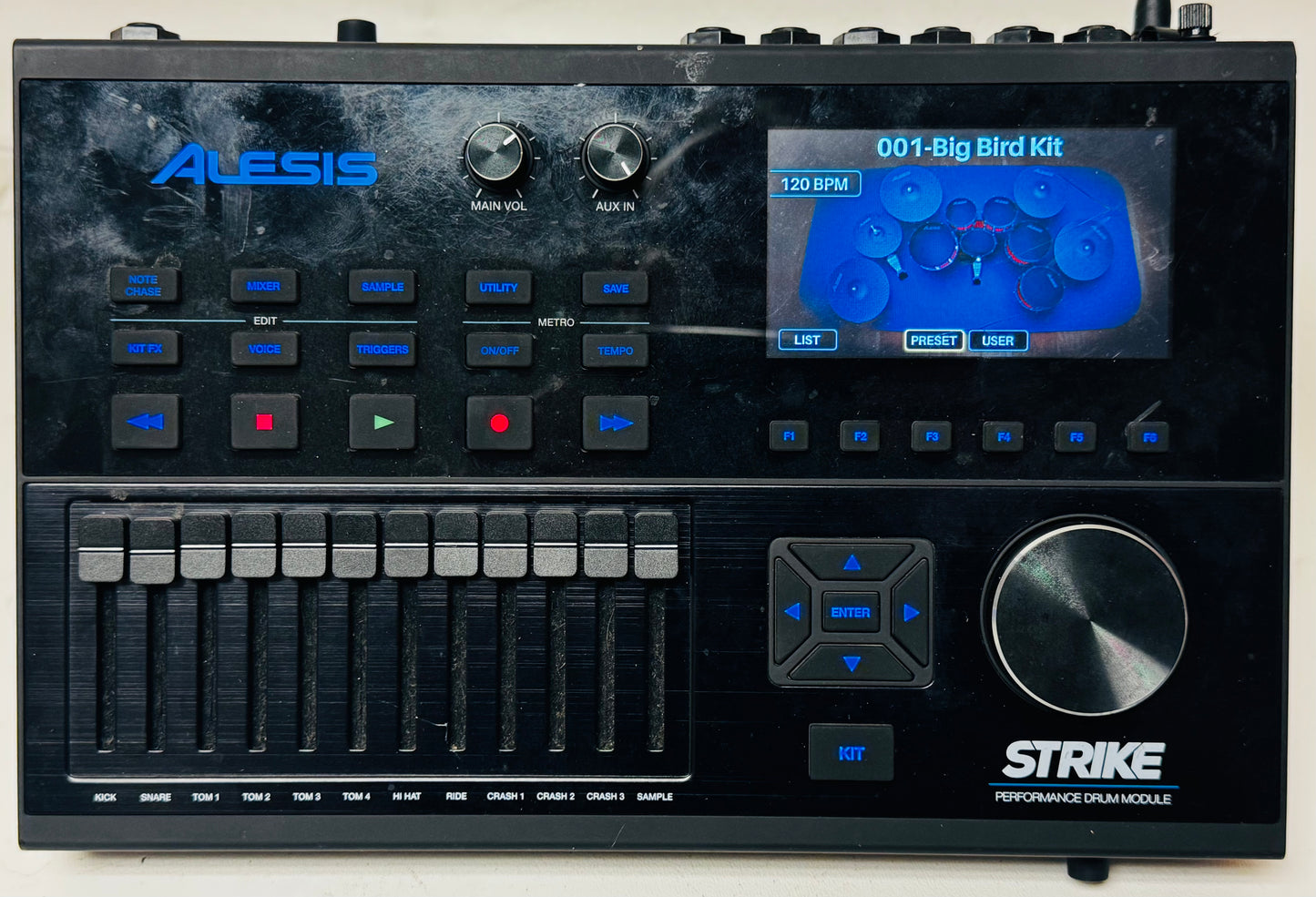 Alesis Strike *READ* Drum Module Brain with Cables and Mount Pla