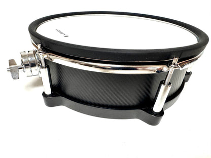 Lemon 12” x 4” Black Carbon Mesh Tom Snare for Roland Alesis Strike Kit