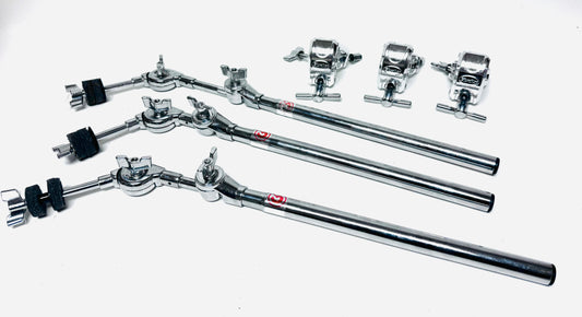 Set of 3 Gibraltar Cymbal Boom Arm and Chrome Clamp