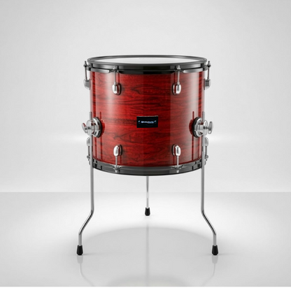 Dolby 16 x 16” Floor Tom Red Wood Electronic Full Shell for Roland Alesis