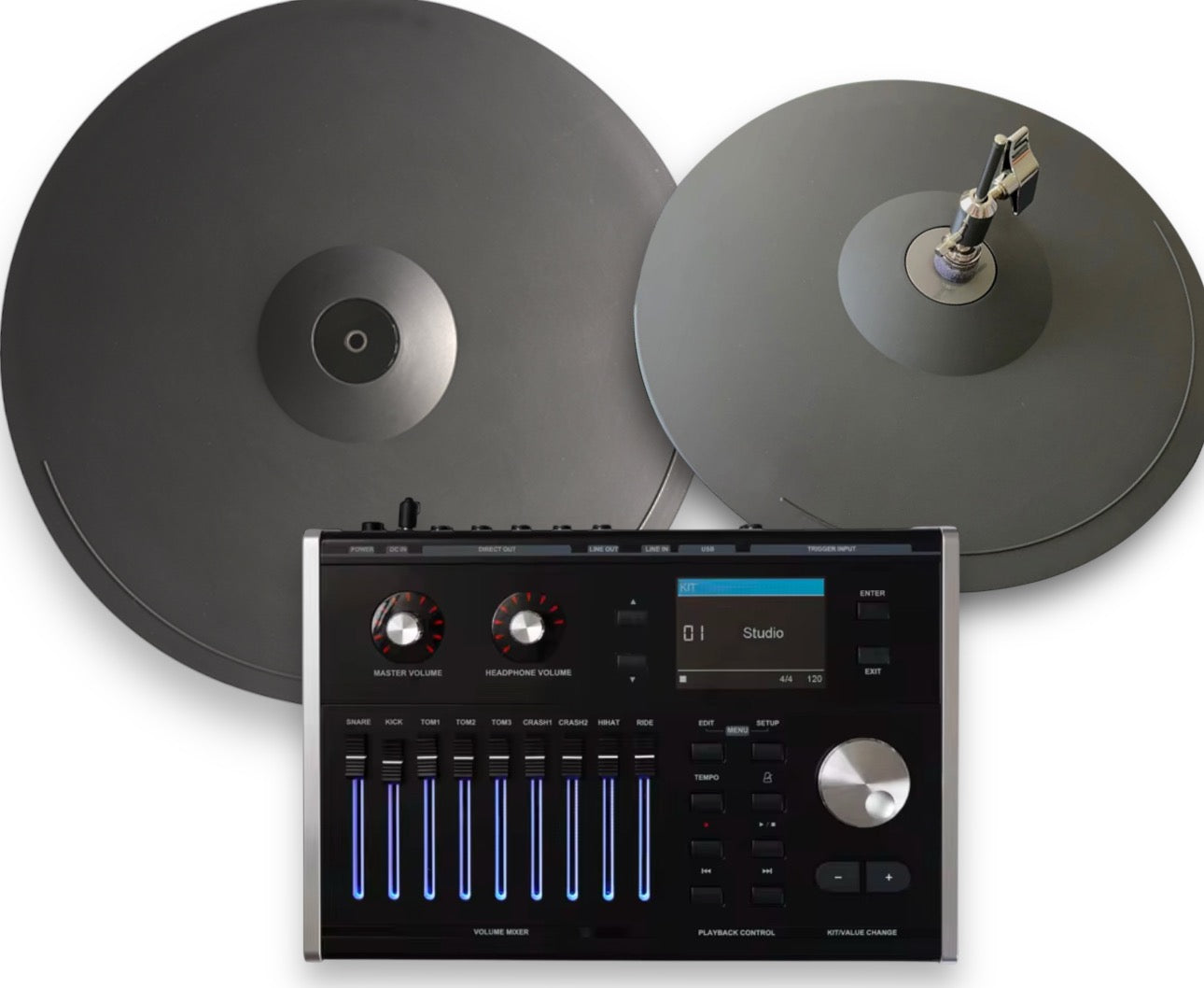 HXM M019 Electronic Drum Module Gray Cymbal Bundle Kit for Roland Ales ...