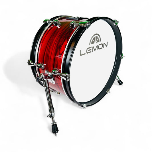 Lemon 16” RED FLAME Bass Kick Drum for Roland and Alesis Kit