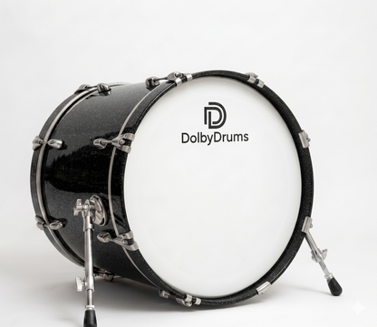 Dolby 22 x 14” Electronic Kick Drum Black Sparkle Bass for Roland Alesis Lemon