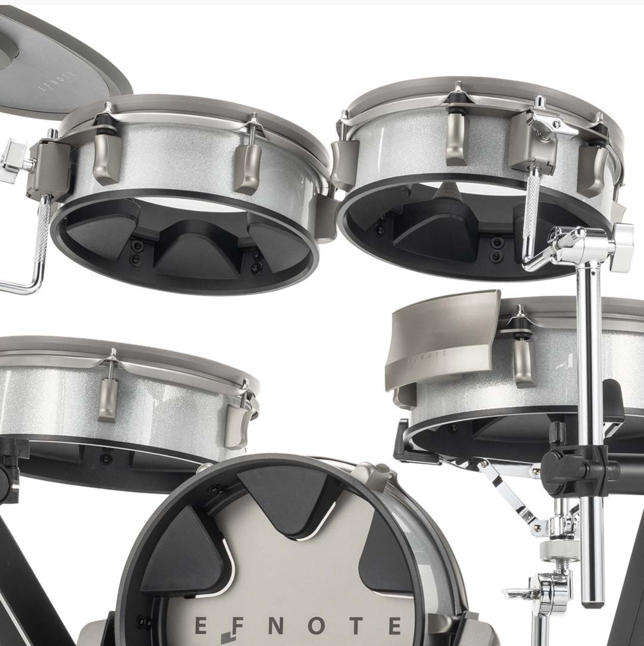 EFNOTE 3 BUNDLE Acoustic Designed Electronic Drum Set White Sparkle