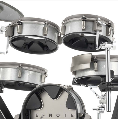 EFNOTE 3 BUNDLE Acoustic Designed Electronic Drum Set White Sparkle