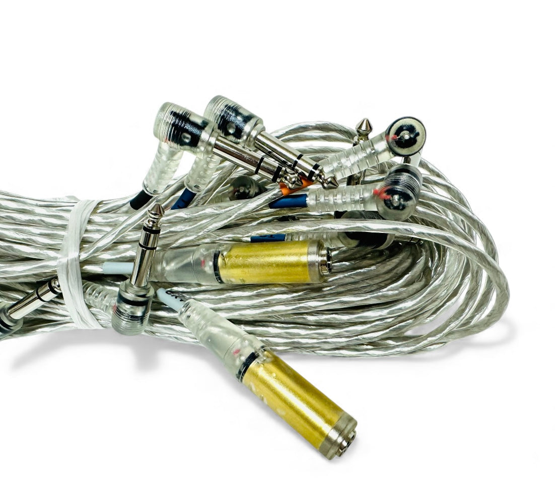 13 Clear Silver Transparent Trigger Cable Kit Wires Snake Cord For ROLAND Alesis MDS-25 30