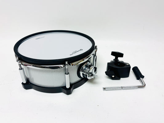 10” Electronic White Silver RACK TOM w 6 Triggers for Roland Alesis Drum