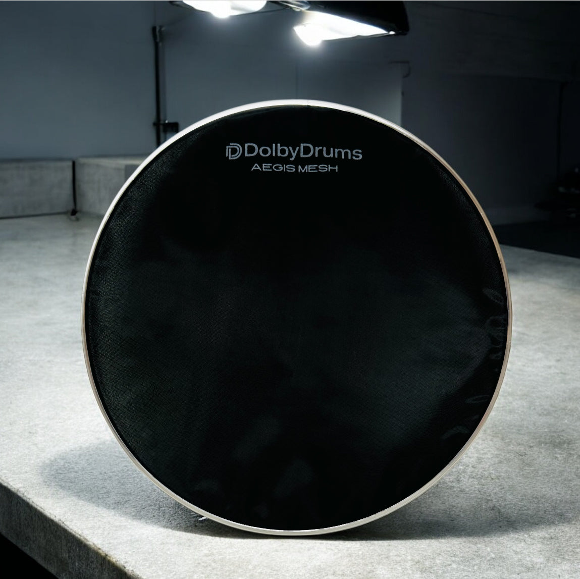 Dolby 13” Quiet Mesh Resonant Drumhead Aegis 3-ply Black Head