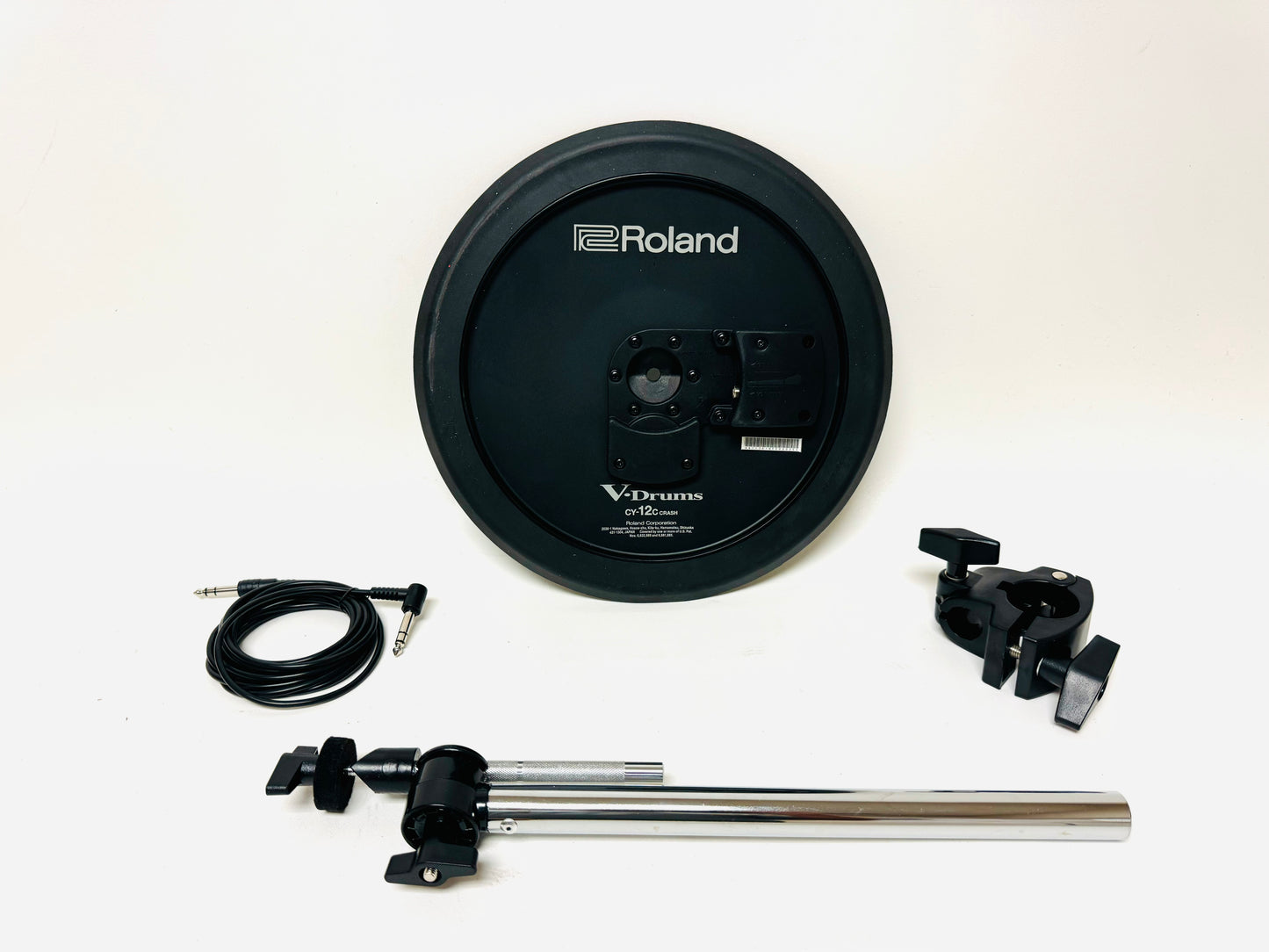 Roland CY-12C Black Back Cymbal with Basic Arm and Mount CY12