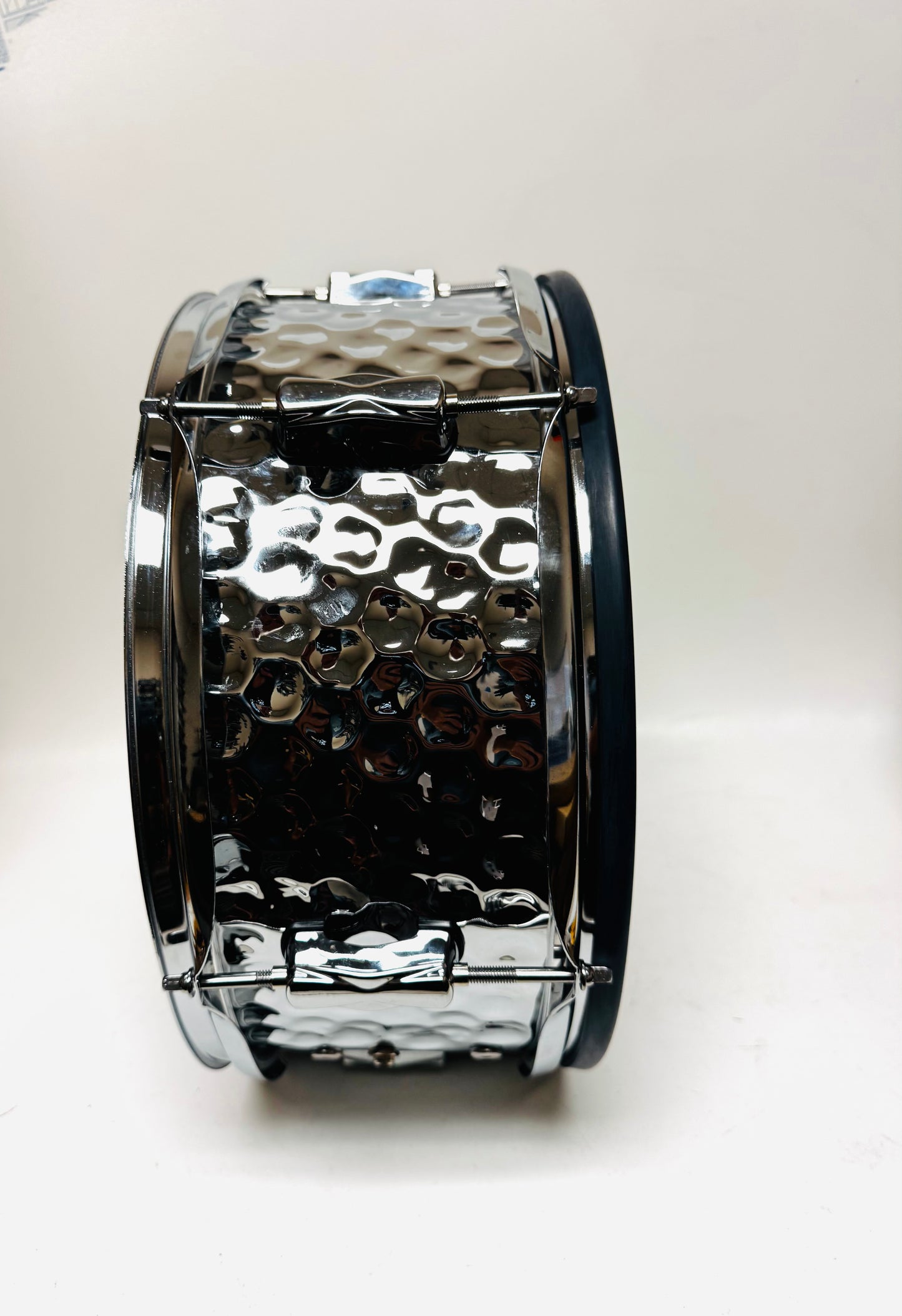 14” X 5” Custom Hammered Chrome Snare Drum for Roland Alesis Lemon Kit