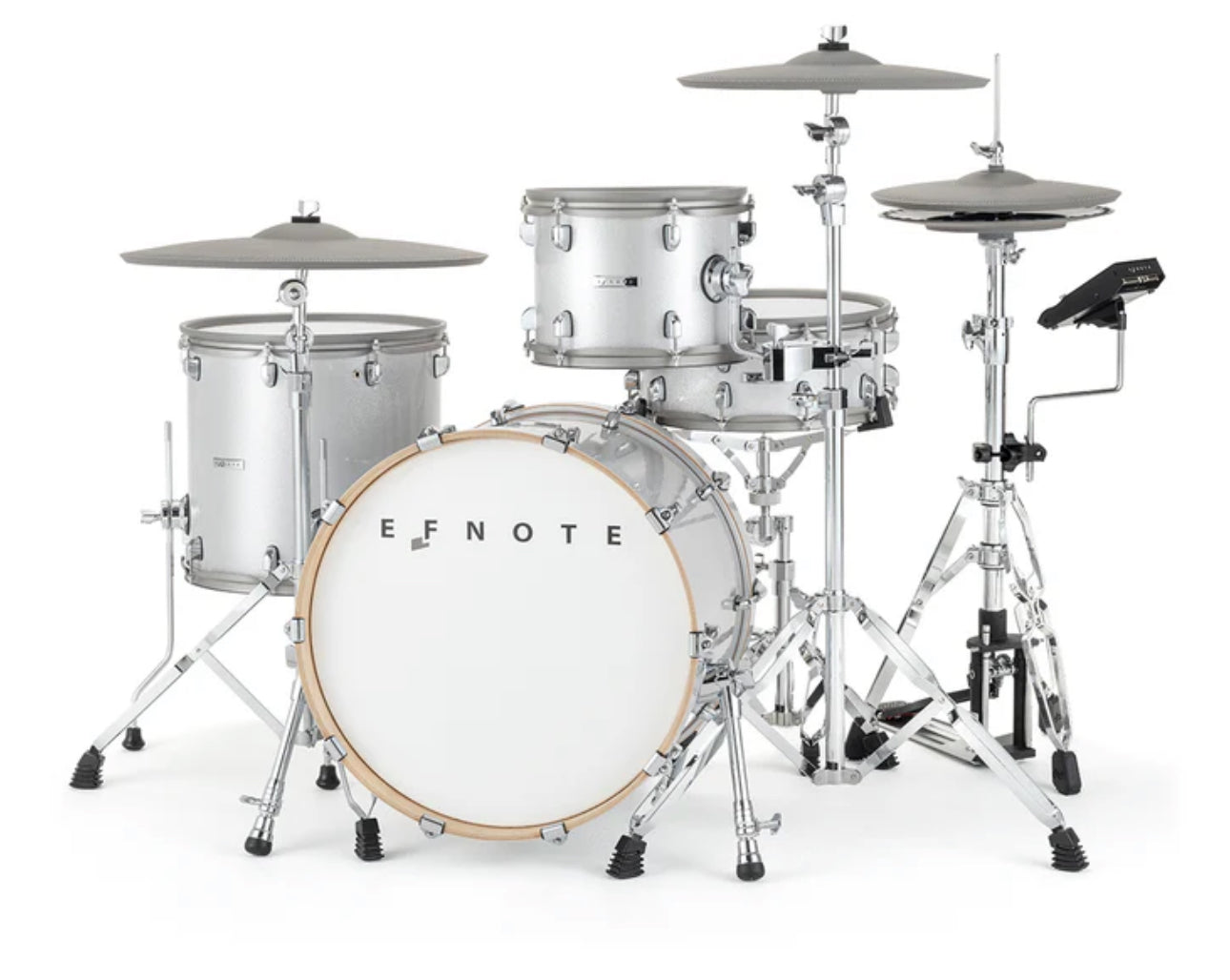 EFNOTE 7 BUNDLE Acoustic Designed Electronic Drum Set White Sparkle
