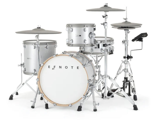 EFNOTE 7 Acoustic Designed Electronic Drum Set White Sparkle