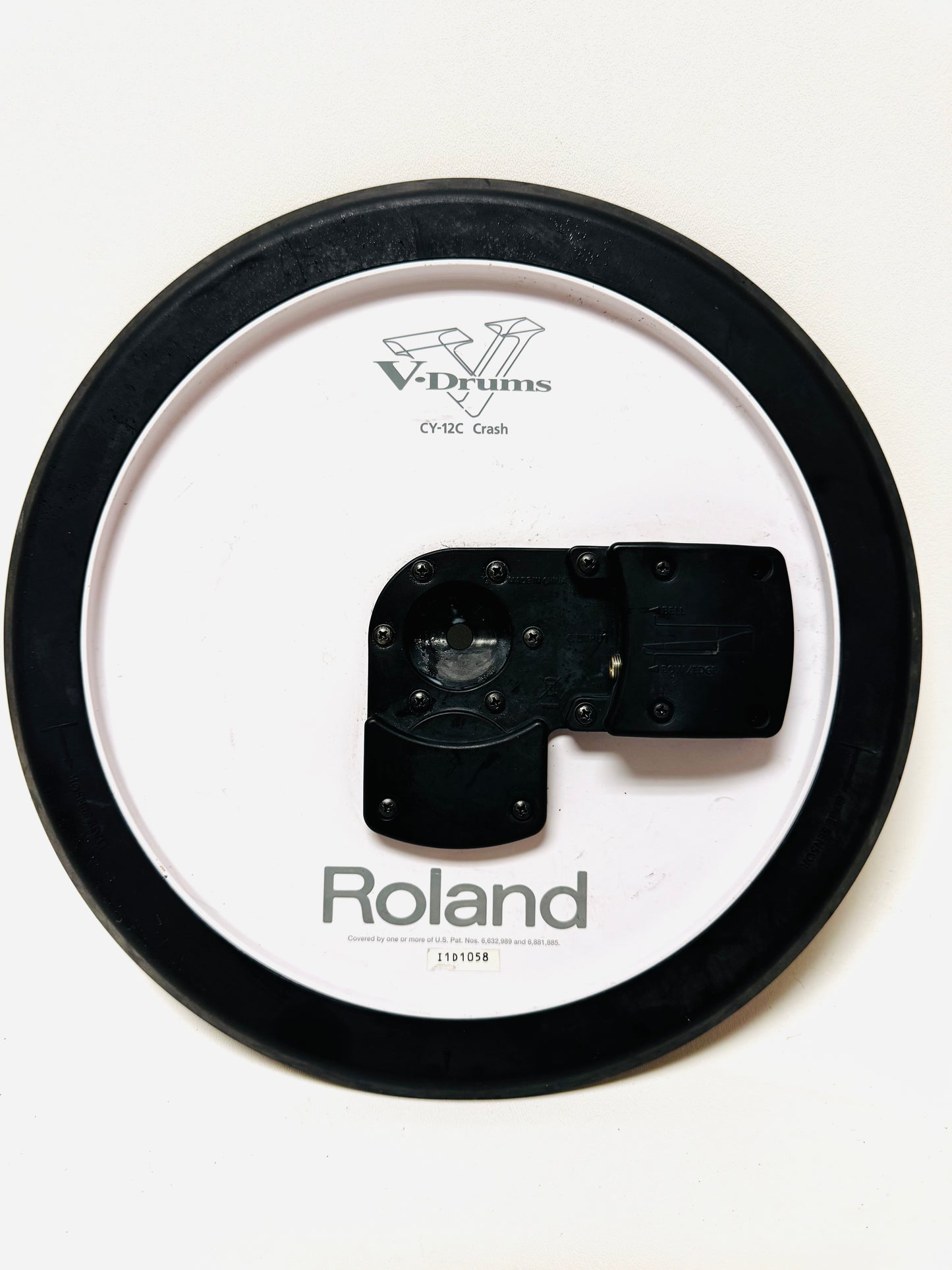 Roland CY-12C 12" White Back Crash Cymbal with Arm and Clamp CY12