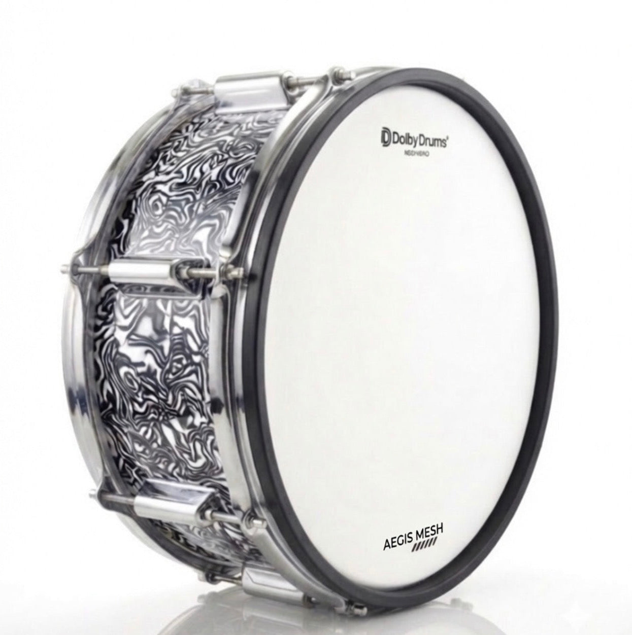 Dolby 14 x 5” Electronic Black Abalone SNARE w 6 Triggers for Roland Alesis Drum