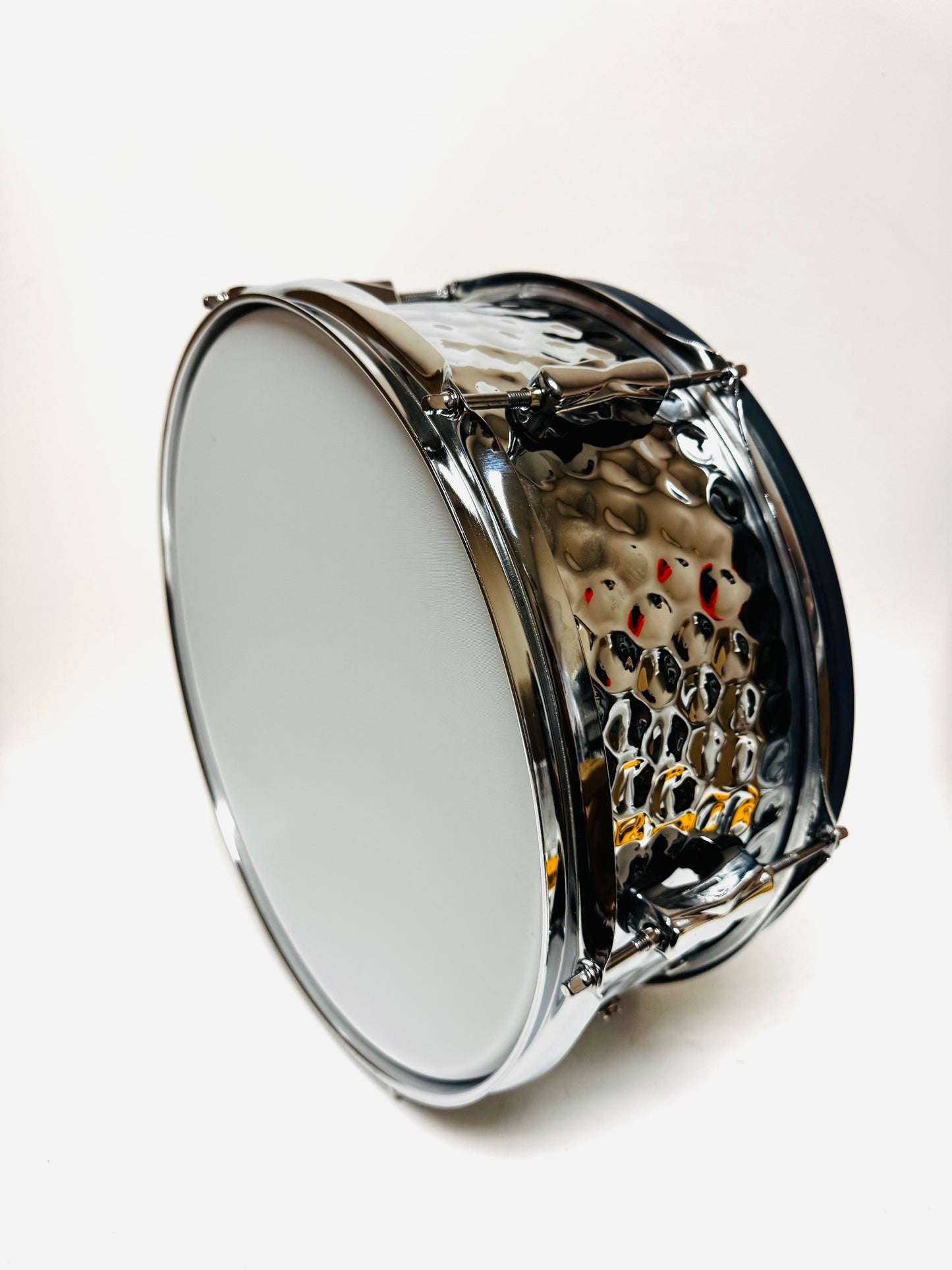 14” X 5” Custom Hammered Chrome Snare Drum for Roland Alesis Lemon Kit