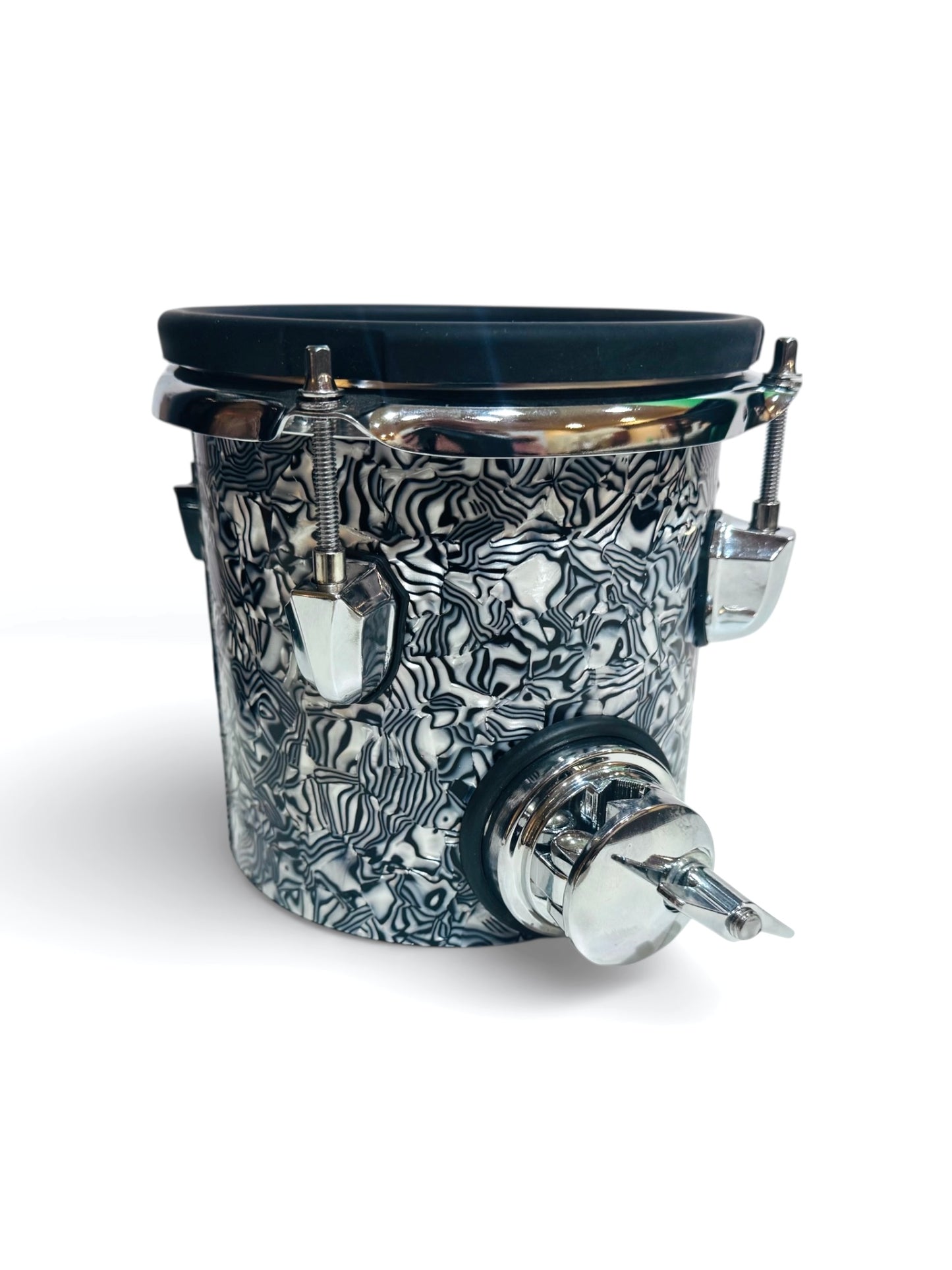 6 x 6” Electronic Black Abalone Octoban Dual Zone for Roland Alesis Drum