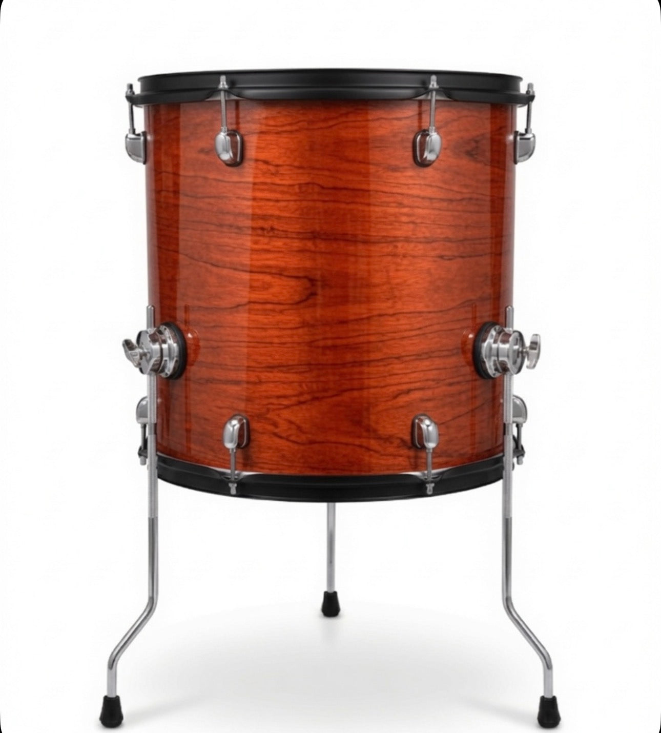 Dolby 16 x 16” Floor Tom Red Wood Electronic Full Shell for Roland Alesis