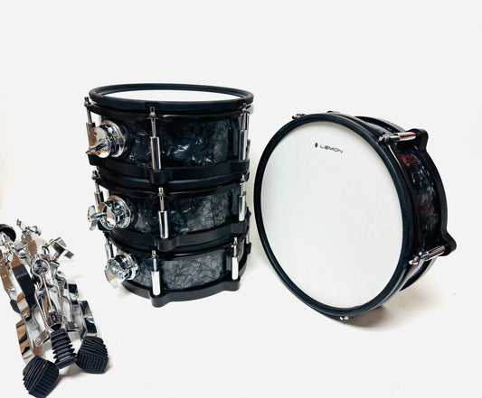 Lemon Snare and 3 Tom Pack Black Diamond Drum for Roland and Alesis Kit