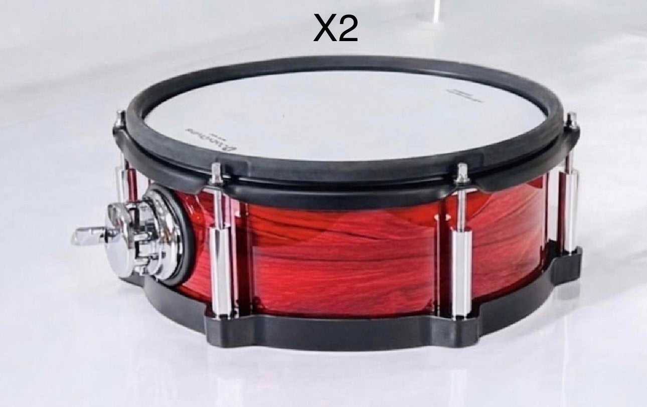 Dolby HX RED WOOD Electronic Shell Pack Snare Tom Kick for Roland Alesis Drum