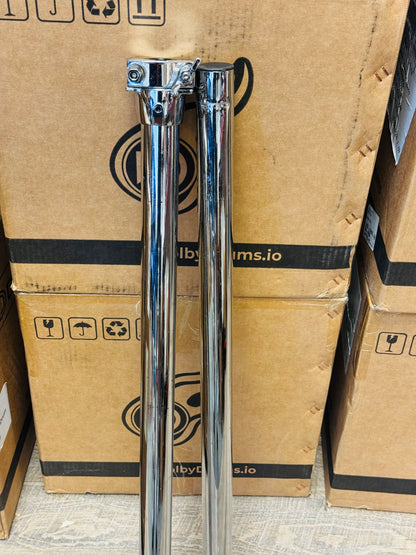 Chrome Drum Rack Legs 30” w Top Clamp for Roland Gibraltar DW