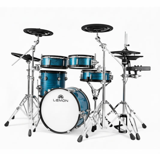 Lemon T-820 Lake Blue Full Electronic Drum Kit T820 Compatible w Roland