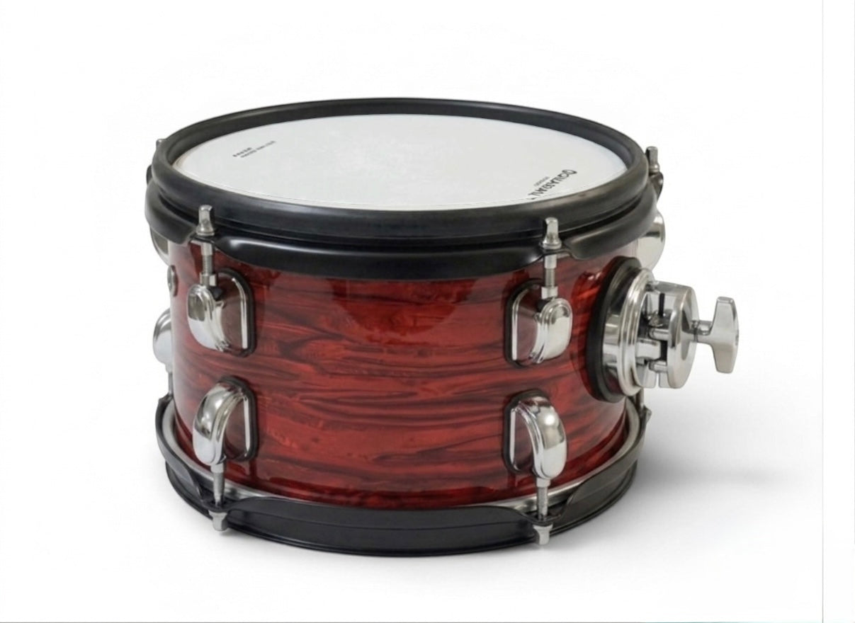 Dolby 8” Electronic RED WOOD TOM w 3 Triggers for Roland Alesis Drum