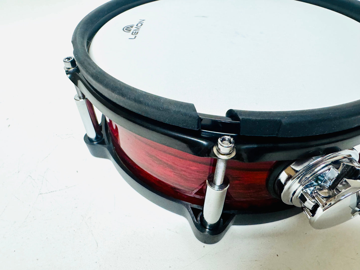 Used Lemon 10” Red Flame Mesh Tom for Roland Alesis Kit