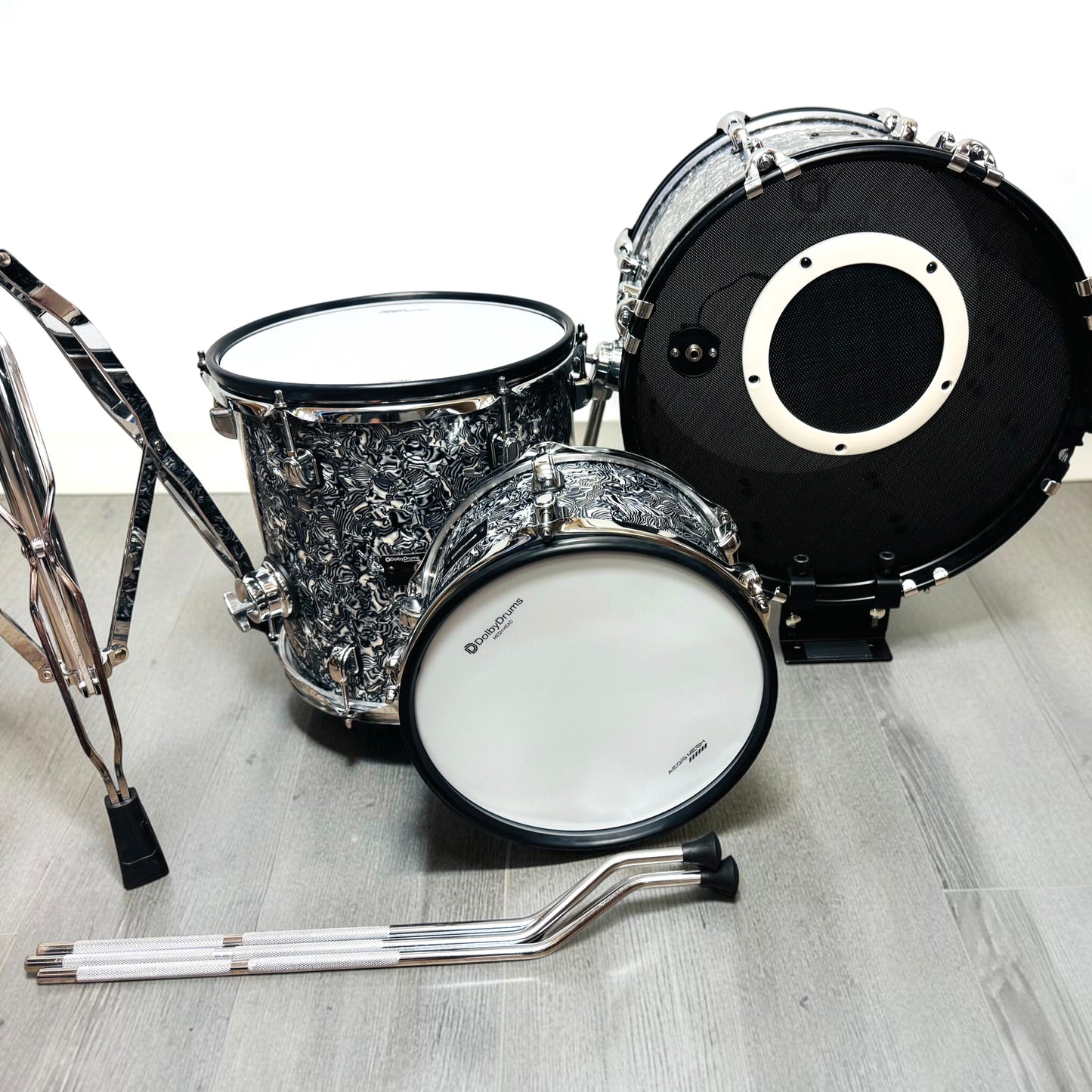 Dolby Compact 3 Piece Electronic Shell Pack Abalone for Roland Alesis