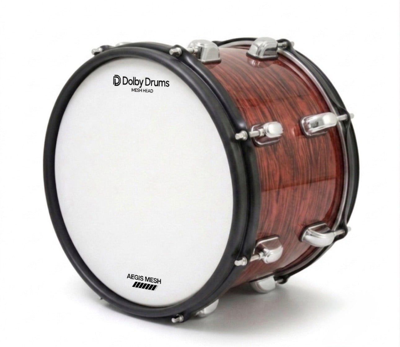 Dolby 10” Electronic RED WOOD TOM w 6 Triggers for Roland Alesis Drum