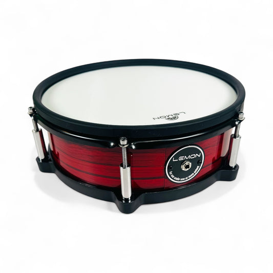 Lemon 12” x 4” SNARE Drum Red Flame w Mesh Head for Roland Alesis Strike