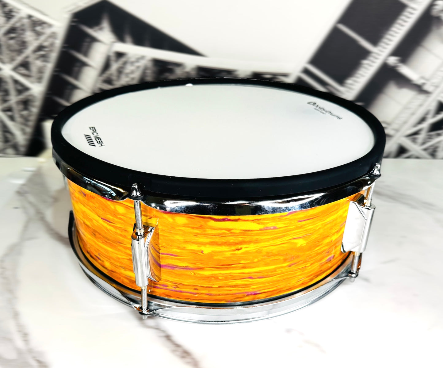 HXM 14” X 5” Orange Mod Snare Drum for Roland Alesis Lemon Kit