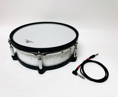 Lemon 12” x 4” Pearl White Diamond Snare for Roland Alesis Strike Kit