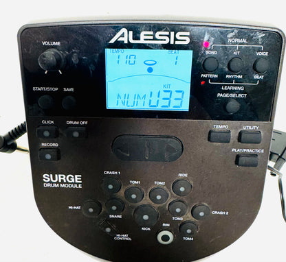 Alesis Surge Drum Module DM7X Brain with Cables and Mount Plate