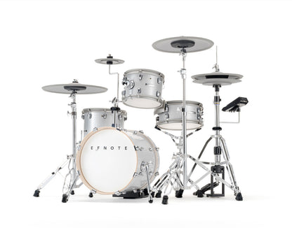 EFNOTE 5 BUNDLE Acoustic Designed Electronic Drum Kit White Sparkle