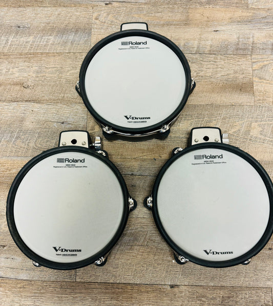 Set of 3 Roland PDX-100 10” Mesh Snare Tom Pad PDX100