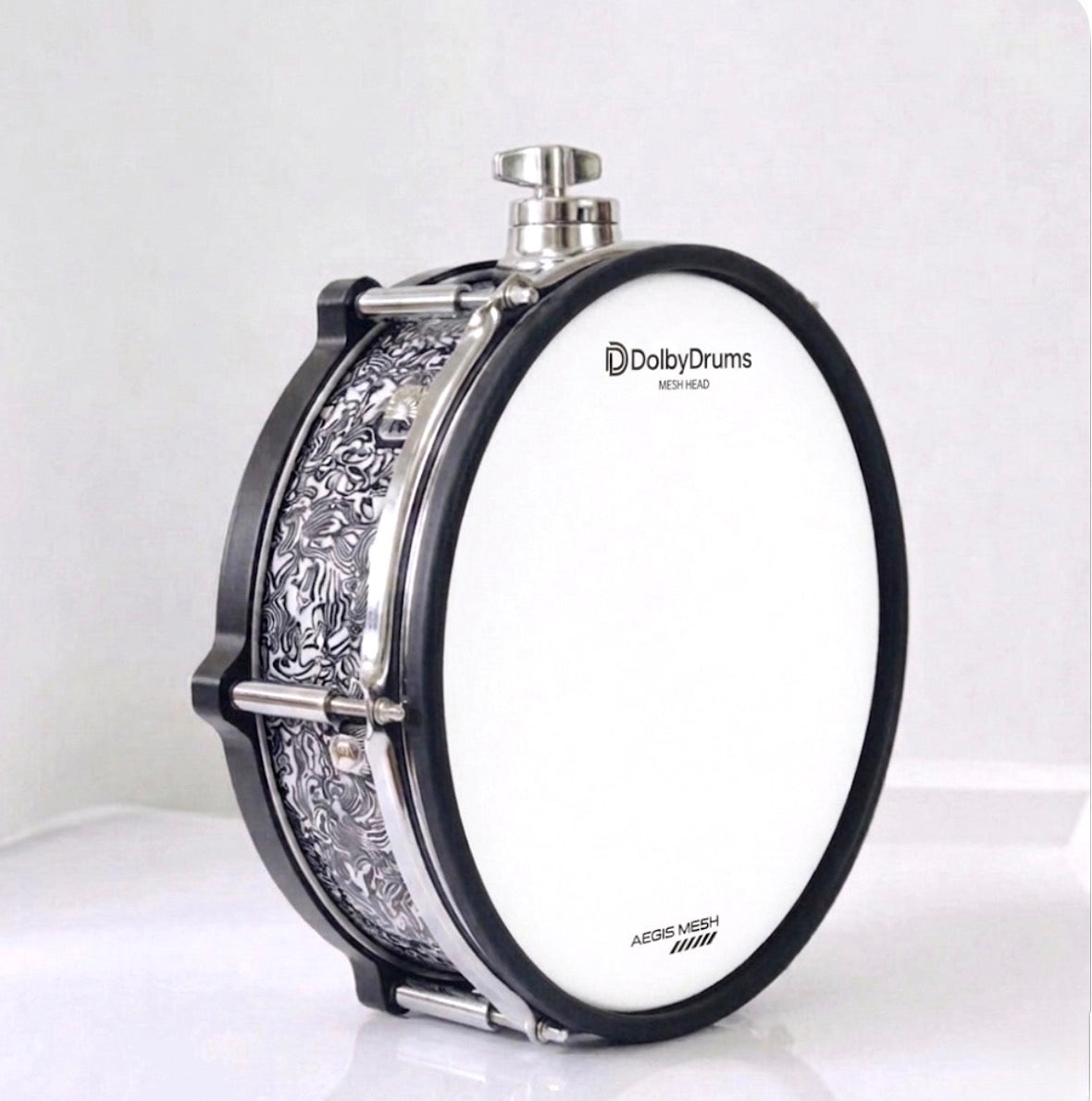 Dolby 12” Electronic Black Abalone Tom or Snare w 6 Triggers for Roland Alesis Drum HX