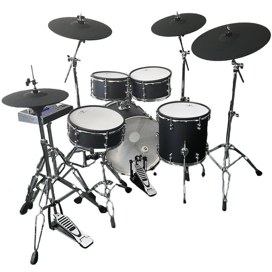 HXM XD-2000 KM Electronic Drum Professional Mesh 9-piece Kit Black Matte